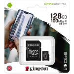 KINGSTON Scheda di Memoria MicroSd Card da 128GB Classe 10 con Adattatore SD